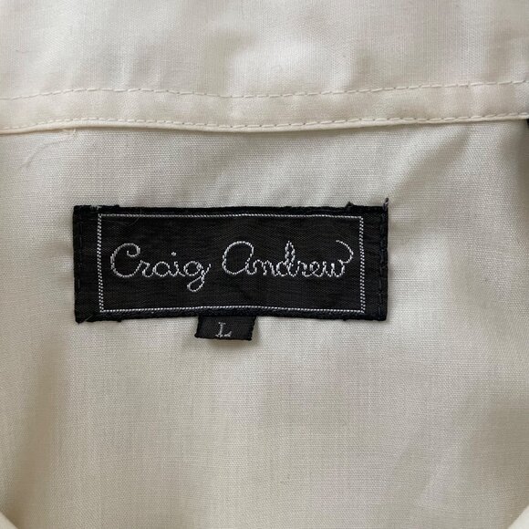 Vintage Western Shirt L Cowboy Embroidery Snap Buttons Craig Andrew Rodeo - Picture 5 of 11
